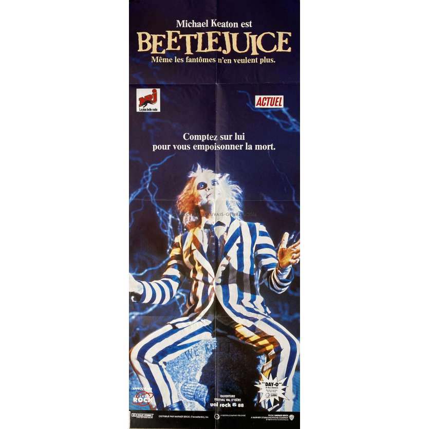 BEETLEJUICE Affiche de film- 60x160 cm. - 1988 - Michael Keaton, Tim Burton