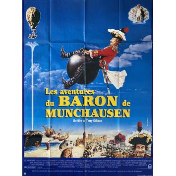 THE ADVENTURES OF BARON MUNCHAUSEN French Movie Poster- 47x63 in. - 1988 - Terry Gilliam, John Neville