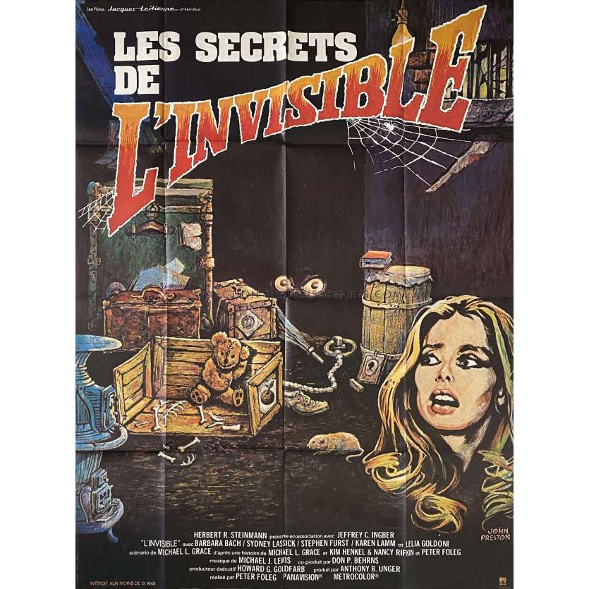 LES SECRETS DE L'INVISIBLE Affiche de film- 120x160 cm. - 1980 - Barbara Bach, Danny Steinmann