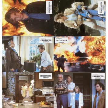 FIRESTARTER French Lobby Cards x6 - 9x12 in. - 1984 - Mark L. Lester, Drew Barrymore