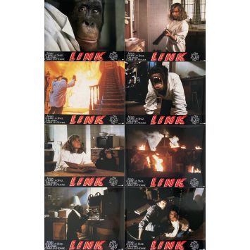 LINK French Lobby Cards x8 - 10x12 in. - 1986 - Richard Franklin, Terence Stamp