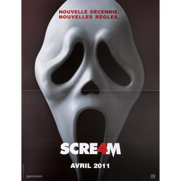 SCREAM 4 French Movie Poster- 15x21 in. - 2011 - Wes Craven, Neve Campbell