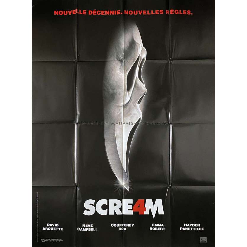 SCREAM 4 Affiche de film- 120x160 cm. - 2011 - Neve Campbell, Wes Craven