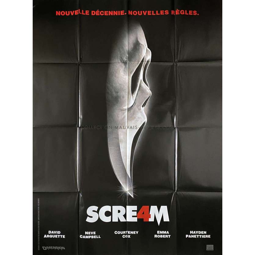 SCREAM 4 French Movie Poster- 47x63 in. - 2011 - Wes Craven, Neve Campbell