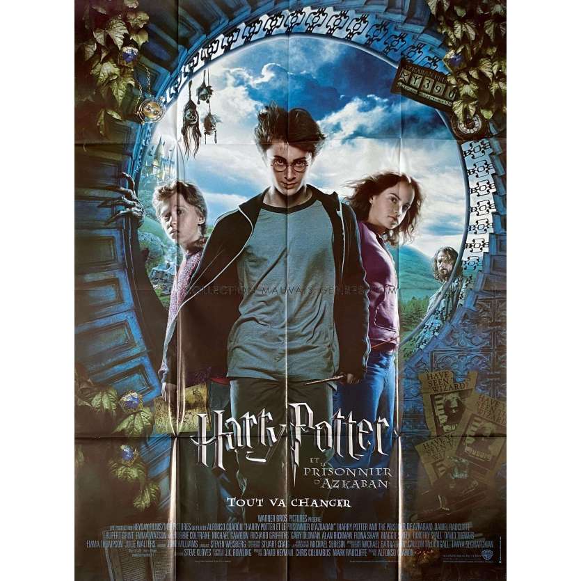 HARRY POTTER ET LE PRISONNIER D'AZKABAN Affiche de film- 120x160 cm. - 2004 - Daniel Radcliffe, Alfonso Cuaron