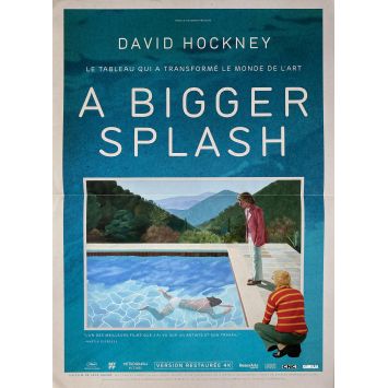 A BIGGER SPLASH French Movie Poster- 15x21 in. - 1973/R2021 - Jack Hazan, David Hockney