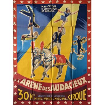 L'ARENE DES AUDACIEUX Affiche de film- 120x160 cm. - 1953 - Oleg Popov, Sergei Gurov