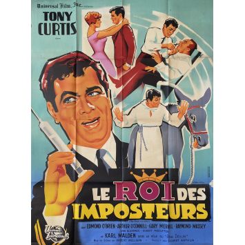 LE ROI DES IMPOSTEURS Affiche de film- 120x160 cm. - 1961 - Tony Curtis, Robert Mulligan