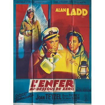 L'ENFER AU DESSOUS DE ZERO Affiche de film- 120x160 cm. - 1954 - Alan Ladd, Mark Robson