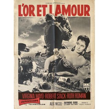 L'OR ET L'AMOUR Affiche de film- 60x80 cm. - 1956 - Virginia Mayo, Jacques Tourneur