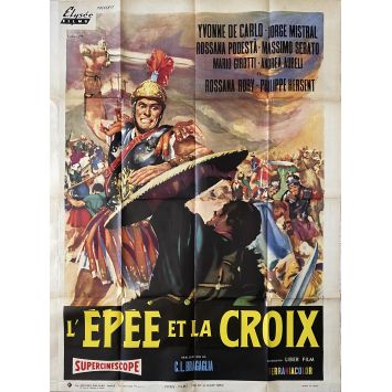 THE SWORD AND THE CROSS French Movie Poster- 47x63 in. - 1958 - Carlo Ludovico Bragaglia, Yvonne De Carlo