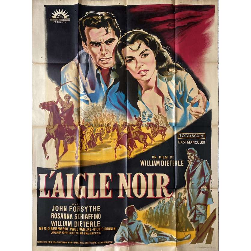 L'AIGLE NOIR Affiche de film- 120x160 cm. - 1959 - Rosanna Schiaffino, William Dieterle