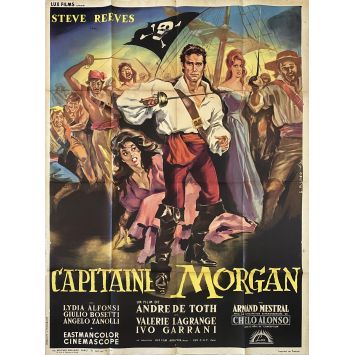MORGAN THE PIRATE French Movie Poster- 47x63 in. - 1960 - André De Toth, Steve Reeves