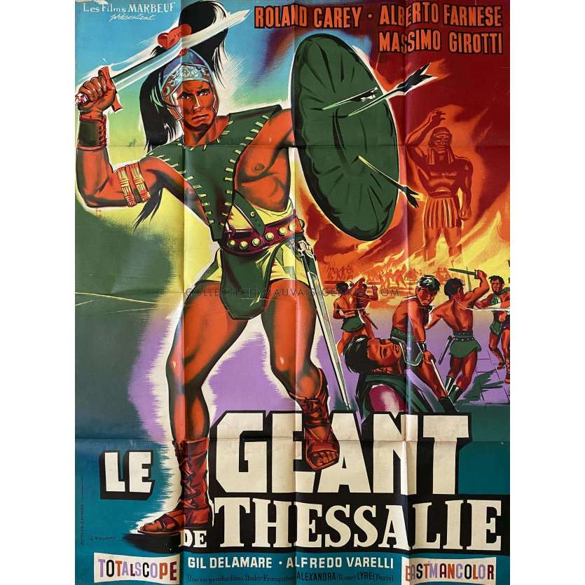 THE GIANTS OF THESSALY French Movie Poster- 47x63 in. - 1960 - Riccardo Freda, Roland Carey