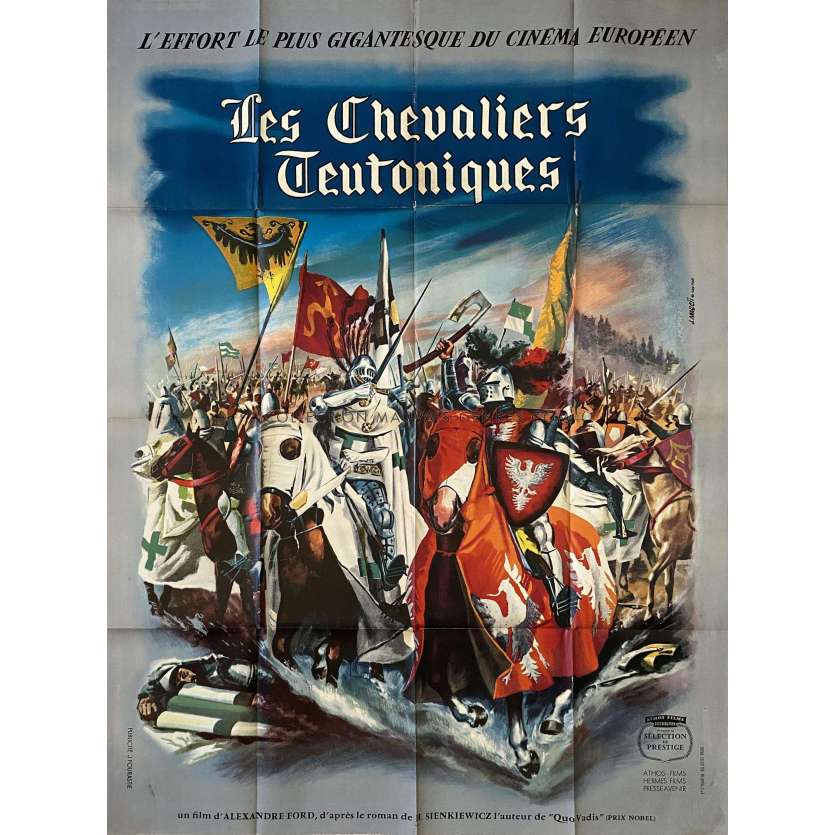 LES CHEVALIERS TEUTONIQUES Affiche de film- 120x160 cm. - 1960 -  Urszula Modrzynska, Aleksander Ford