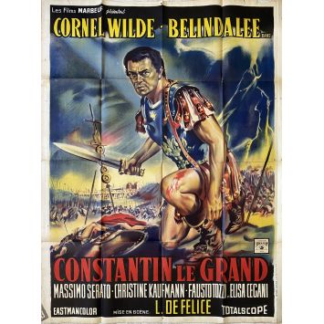 CONSTANTIN LE GRAND Affiche de film- 120x160 cm. - 1961 - Cornel Wilde, Lionello De Felice
