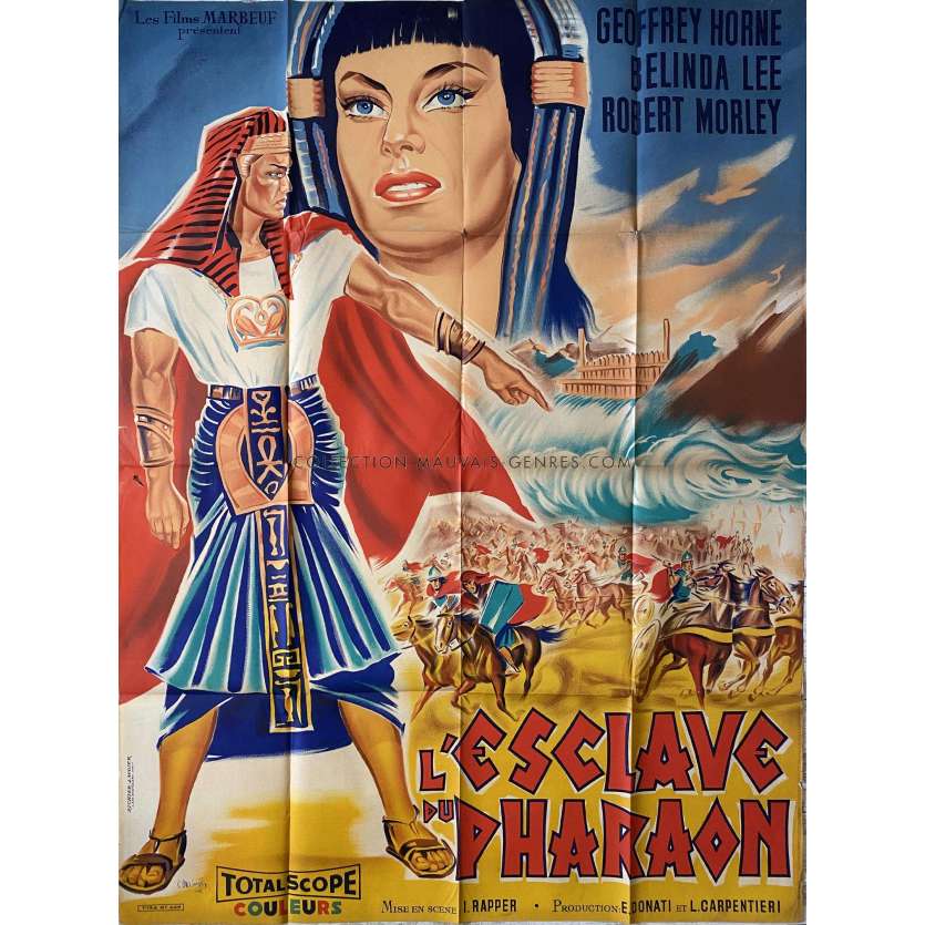 L'ESCLAVE DU PHARAON Affiche de film- 120x160 cm. - 1961 - Marietto, Irving Rapper