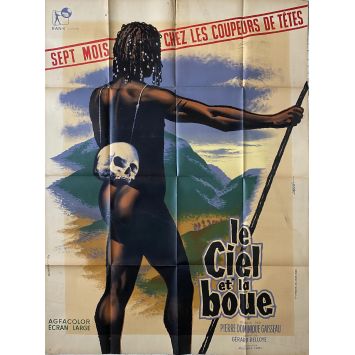 SKY ABOVE AND MUD BENEATH French Movie Poster- 47x63 in. - 1961 - Pierre-Dominique Gaisseau, Gérard Delloye