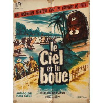SKY ABOVE AND MUD BENEATH French Movie Poster- 23x32 in. - 1961 - Pierre-Dominique Gaisseau, Gérard Delloye