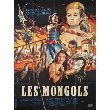 THE MONGOLS French Movie Poster- 47x63 in. - 1961 - André De Toth, Jack Palance