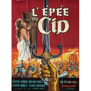 THE SWORD OF EL CID French Movie Poster- 47x63 in. - 1962 - Miguel Iglesias, Chantal Deberg
