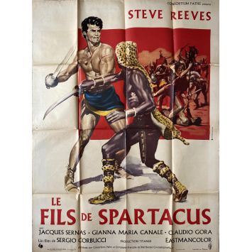 THE SLAVE French Movie Poster- 47x63 in. - 1962 - Sergio Corbucci, Steve Reeves