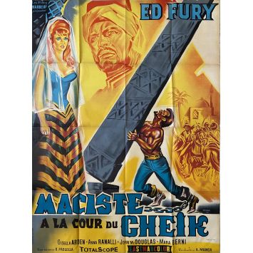 MACISTE A LA COUR DU CHEIK Affiche de film- 120x160 cm. - 1962 - Ed Fury, Domenico Paolella