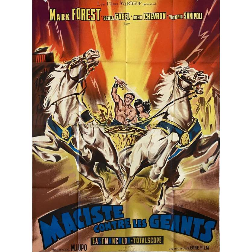 COLOSSUS OF THE ARENA French Movie Poster- 47x63 in. - 1962 - Michele Lupo, Mark Forest