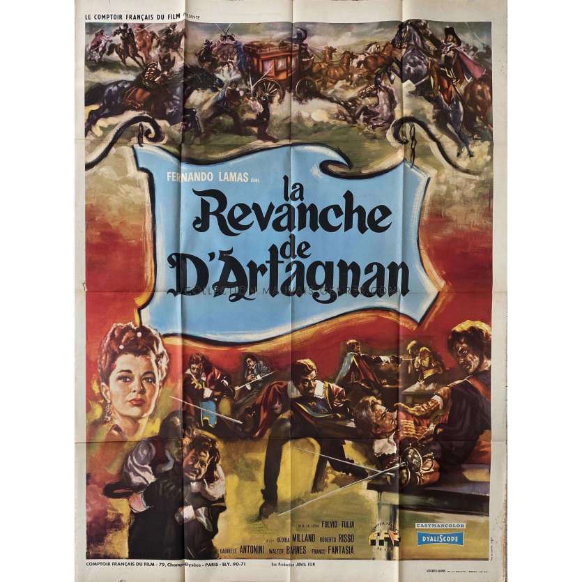 LA REVANCHE DE D'ARTAGNAN Affiche de film- 120x160 cm. - 1963 - Fernando Lamas , Fulvio Tului