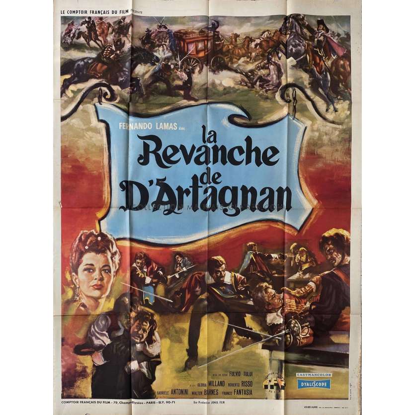 REVENGE OF THE MUSKETEERS French Movie Poster- 47x63 in. - 1963 - Fulvio Tului, Fernando Lamas