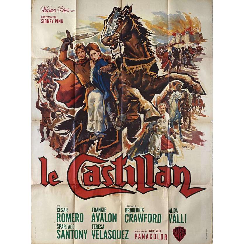 THE CASTILLAN French Movie Poster- 47x63 in. - 1963 - Javier Setó, Espartaco Santoni