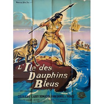 L'ILE DU DAUPHIN BLEU Affiche de film- 120x160 cm. - 1964 - Celia Milius, James B. Clark