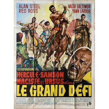 SAMSON AND THE MIGHTY CHALLENGE French Movie Poster- 47x63 in. - 1964 - Giorgio Capitani, Sergio Ciani