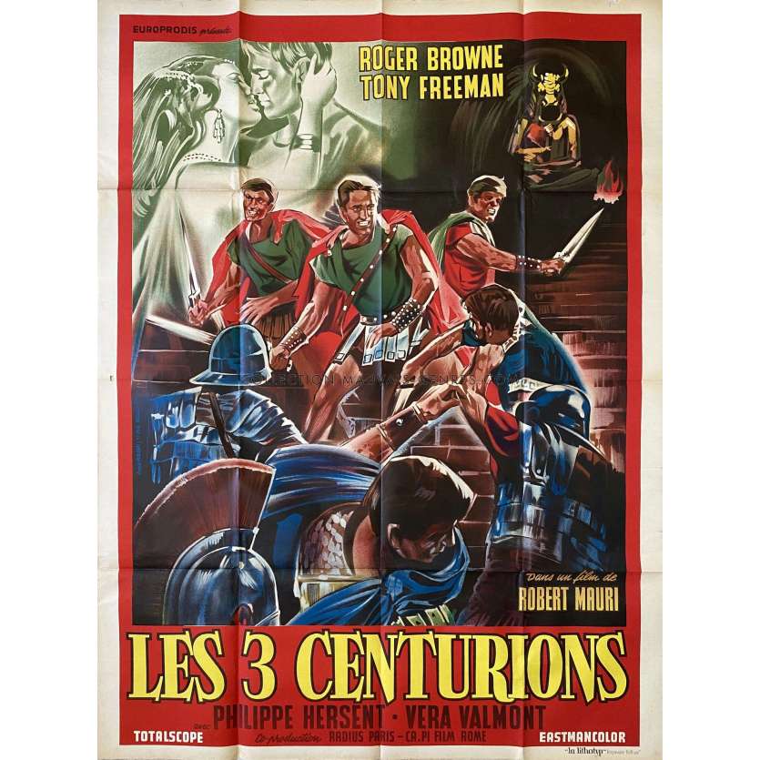 I TRE CENTURIONI French Movie Poster- 47x63 in. - 1964 - Roberto Mauri, Roger Browne