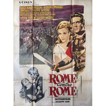 ROME AGAINST ROME French Movie Poster- 47x63 in. - 1964 - Giuseppe Vari, Ettore Manni