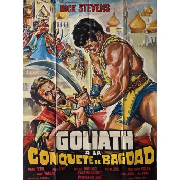 GOLIATH AT THE CONQUEST OF DAMASCUS French Movie Poster- 47x63 in. - 1965 - Domenico Paolella, Peter Lupus