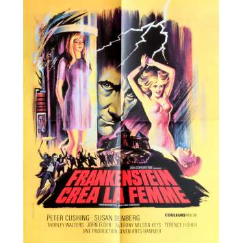 FRANKENSTEIN CREATED WOMAN French Movie Poster 15x21 - 1967 - Terence Fisher, Peter Cushing