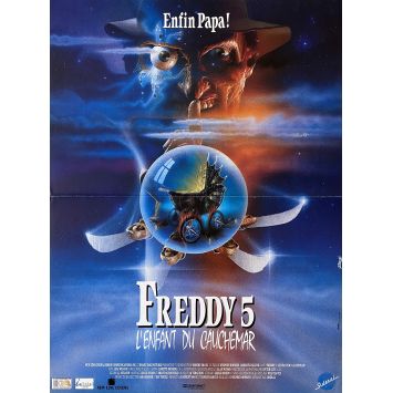 FREDDY 5 L'ENFANT DU CAUCHEMAR Affiche de cinéma- 40x54 cm. - 1989 - Robert Englund, Stephen Hopkins