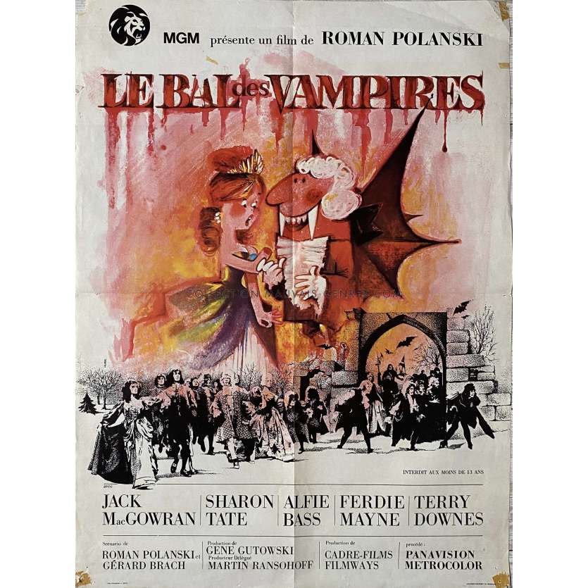 LE BAL DES VAMPIRES Affiche de cinéma- 60x80 cm. - 1967 - Sharon Tate, Roman Polanski