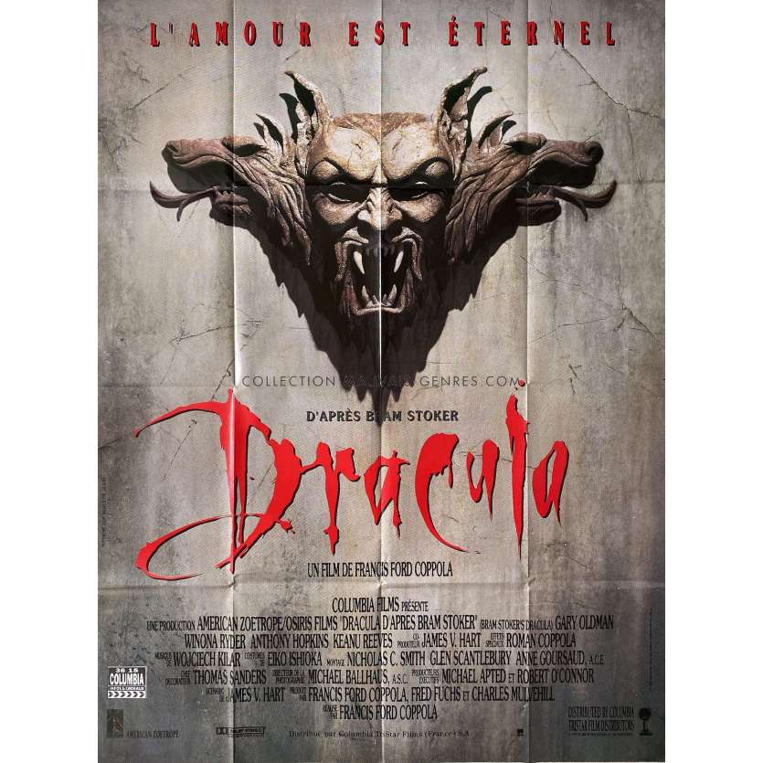 BRAM STOKER'S DRACULA French Movie Poster- 47x63 in. - 1992 - Francis Ford Coppola, Gary Oldman