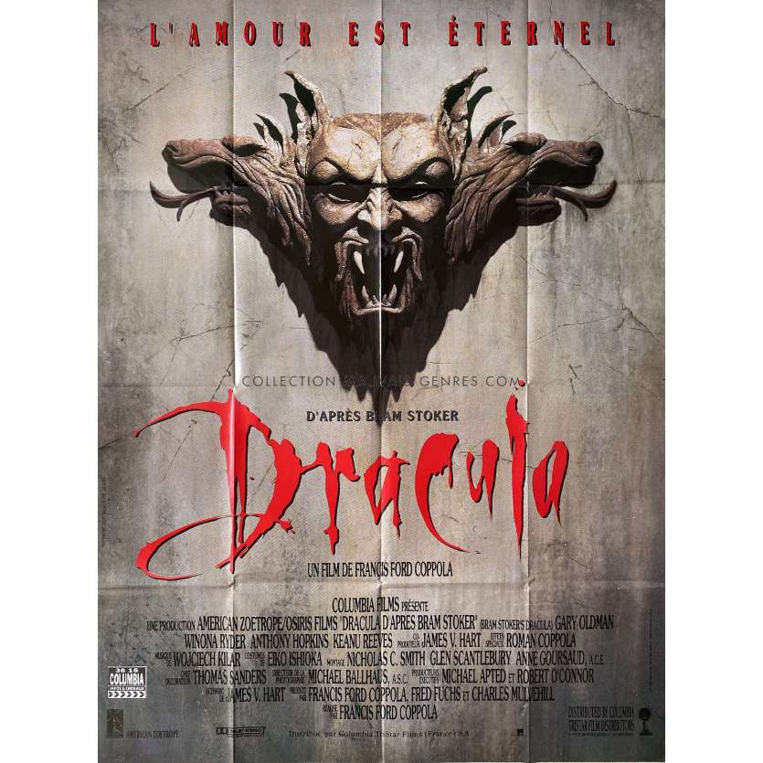 DRACULA Affiche de cinéma- 120x160 cm. - 1992 - Gary Oldman, Francis Ford Coppola