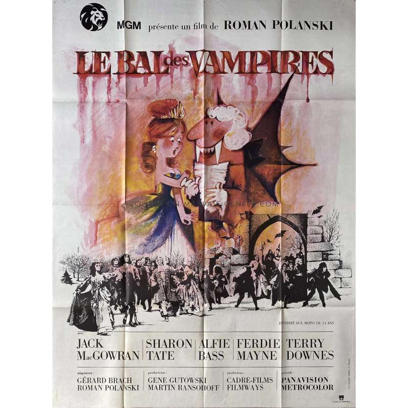 LE BAL DES VAMPIRES Affiche de cinéma- 120x160 cm. - 1967/R1970 - Sharon Tate, Roman Polanski