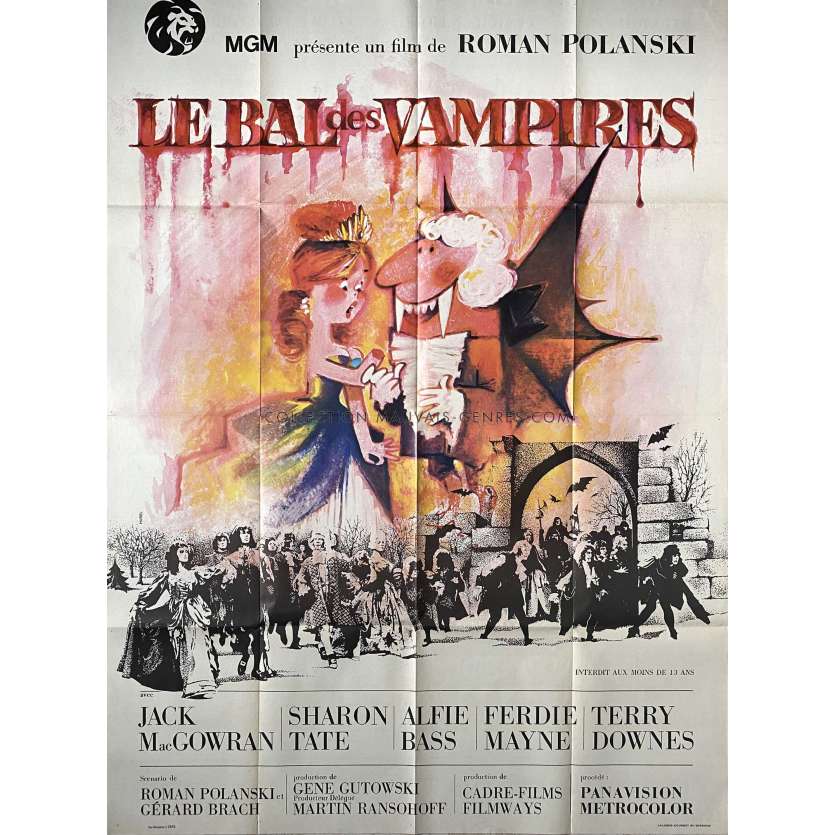 THE FEARLESS VAMPIRE KILLERS French Movie Poster 1st release. - 47x63 in. - 1967 - Roman Polanski, Sharon Tate