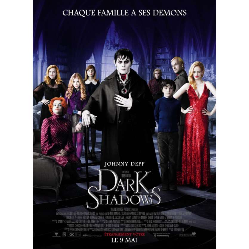 DARK SHADOWS Affiche 120x160 '12 Tim Burton, Johnny Depp