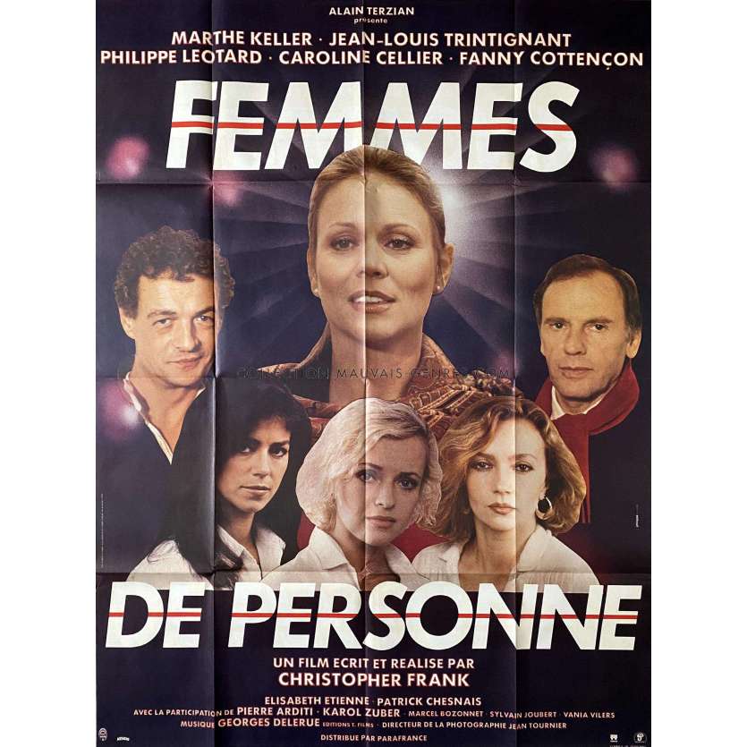 FEMMES DE PERSONNE French Movie Poster- 47x63 in. - 1984 - Christopher Frank, Marthe Keller