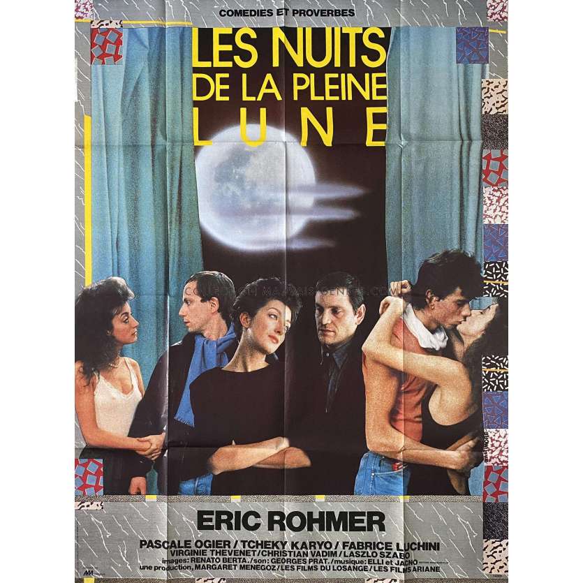 LES NUITS DE LA PLEINE LUNE Affiche de cinéma- 120x160 cm. - 1984 - Pascale Ogier, Eric Rohmer
