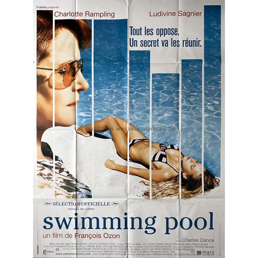SWIMMING POOL French Movie Poster- 47x63 in. - 2003 - FranCois Ozon, Ludivine Sagnier