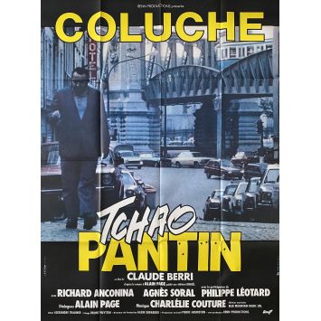 TCHAO PANTIN Affiche de cinéma- 120x160 cm. - 1983 - Coluche, Claude Berri