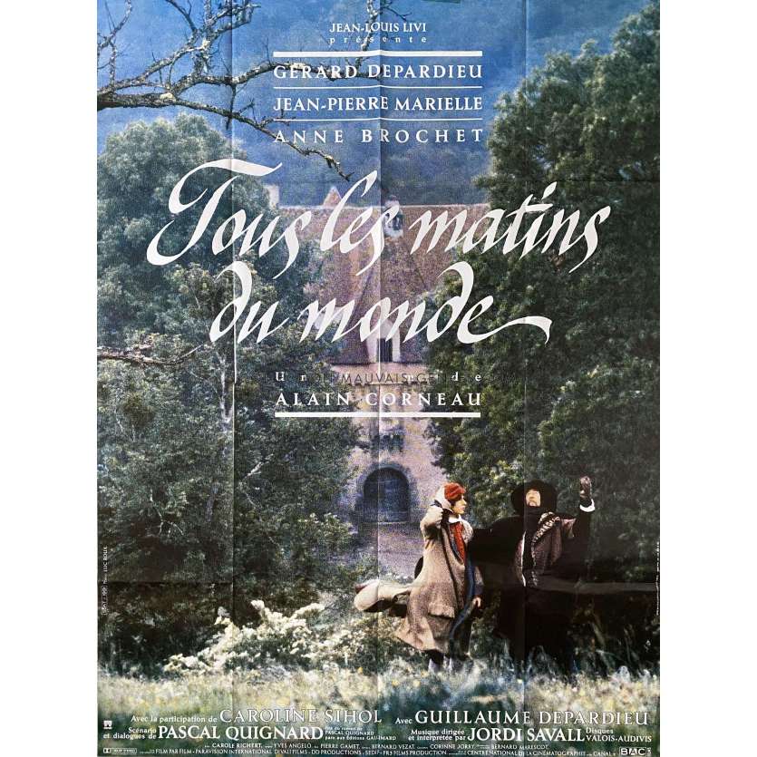 ALL THE MORNINGS OF THE WORLD French Movie Poster- 47x63 in. - 1991 - Alain Corneau, Jean-Pierre Marielle