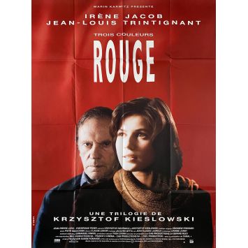 TROIS COULEURS - ROUGE Affiche de cinéma- 120x160 cm. - 1994 - Irene Jacob, Krzysztof Kieslowski